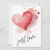 Invitation Elegant “Just Love” Wedding - Minimalist Romantic (Devant)