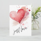 Invitation Elegant “Just Love” Wedding - Minimalist Romantic (Debout devant)