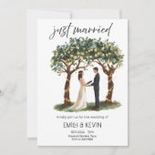 Invitation Elegant Just Married Wedding Party-Modern Romantic (Devant)