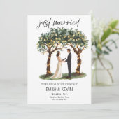 Invitation Elegant Just Married Wedding Party-Modern Romantic (Debout devant)