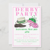 Invitation Elegant Kentucky Derby Party Hat & Heels Soiree  (Devant)