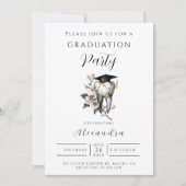 Invitation Elegant Kintsugi Floral Dental Graduation (Devant)