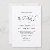 Invitation Élégant Kraft Rustique moderne, Mariage de calligr (Devant)