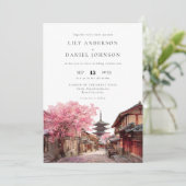 Invitation Elegant Kyoto Japan Destination Wedding (Debout devant)