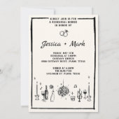 Invitation Élégant La Nuit Avant Le Dîner De La Répétition Ma (Dos)