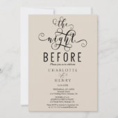 Invitation Élégant La Nuit Avant Le Dîner De Répétition (Devant)