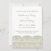 INVITATION ÉLÉGANT LACE BEIGE (Devant)