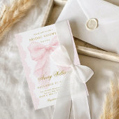 Invitation Élégant Lacet Rose Mariage