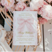 Invitation Élégant Lacet Rose Mariage