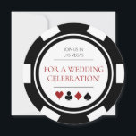 Invitation Elégant Las Vegas Black White Poker Mariage Chip<br><div class="desc">Ce faire-part de mariage moderne de puces de poker noir et blanc est sûr d'apporter de l'excitation et de l'anticipation pour vos invités à se joindre à vous dans cette célébration sûr d'être amusant! Coordination des produits disponibles.</div>