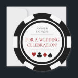 Invitation Elégant Las Vegas Black White Poker Mariage Chip<br><div class="desc">Ce faire-part de mariage moderne de puces de poker noir et blanc est sûr d'apporter de l'excitation et de l'anticipation pour vos invités à se joindre à vous dans cette célébration sûr d'être amusant! Coordination des produits disponibles.</div>