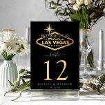 Invitation Elégant Las Vegas Destination Mariage Numéro de ta<br><div class="desc">Célébrez dans le style avec ces cartes mariages modernes et très tendance. Ce design est facile à personnaliser avec votre libellé d'événement spécial et vos invités seront ravis quand ils verront ces numéros de table fabuleux. *** COMMENT COMMANDER *** S'il vous plaît customiser et ajouter chaque carte de numéro de...</div>