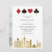Invitation Elégant Las Vegas Photo Destination Mariage (Devant / Derrière)
