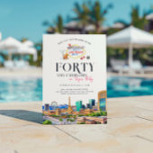 Invitation Élégant Las Vegas | Photo du 40e anniversaire