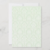 Invitation Elegant Laurel Wreath | Damas vert (Dos)