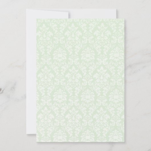 Invitation Elegant Laurel Wreath | Damas vert (Dos)