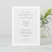 Invitation Elegant Laurel Wreath Minimaliste Mariage (Debout devant)