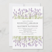 Invitation Élégant Lavande d'été Lilac Floral Mariage (Devant)