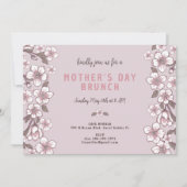 Invitation Élégant Lavande Floral Fête des Mères Brunch (Devant)