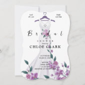 Invitation Élégant Lavande Floral Mariage (Devant)