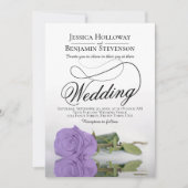 Invitation Élégant Lavande violet Rose classique Mariage de s (Devant)