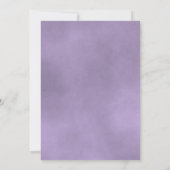 Invitation Élégant Lavande violet Rose Mariage officiel (Dos)