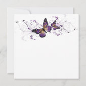 Invitation Elégant Lavender Butterfly Swirls Wedding Invitati (Dos)