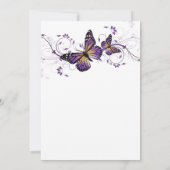 Invitation Elégant Lavender Butterfly Swirls Wedding Invitati (Dos)