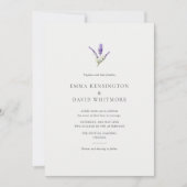 Invitation Élégant Lavender Chic Minimaliste Mariage (Devant)