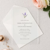 Invitation Élégant Lavender Chic Minimaliste Mariage