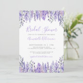 Invitation Elegant Lavender Floral Bridal Shower (Debout devant)