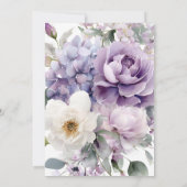 Invitation Elegant Lavender Floral Reception Only | (Dos)
