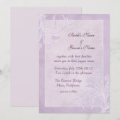 Invitation Elégant Lavender Floral Wedding Invite (Devant / Derrière)