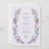 Invitation Élégant Lavender Lilac Mariage (Devant)