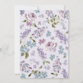 Invitation Élégant Lavender Lilac Mariage (Dos)