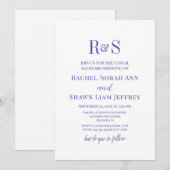 Invitation Élégant Lavender Monogram Jardin Mariage (Devant / Derrière)