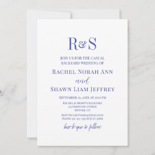 Invitation Élégant Lavender Monogram Jardin Mariage