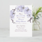 Invitation Elegant Lavender Orchid Baby Shower (Debout devant)