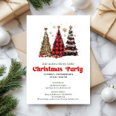 Invitation Elegant leopard print Christmas tree holiday card