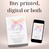 Invitation Élégant Lier la Fête des mariées de la boîte à rub