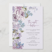 Invitation Élégant Lilac La Nuit Avant Le Dîner De Répétition (Devant)