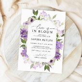Invitation Élégant Lilac Love est dans Bloom Shower Invitatio