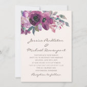 Invitation Élégant Lilac Plum violet Mariage de script Floral (Devant)