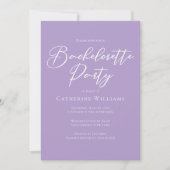 Invitation Elegant Lilac Purple Bachelorette Party (Devant)
