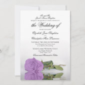 Invitation Élégant Lilac violet Rose Mariage officiel (Devant)