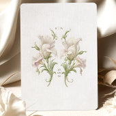 Invitation Elégant Lisianthus Art Nouveau Mariage