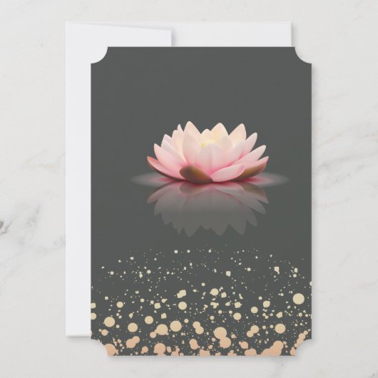 Invitation Élégant Lotus Dots Sweet 16 (Dos)