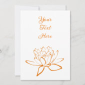Invitation Élégant Lotus Flower Custom (Devant)