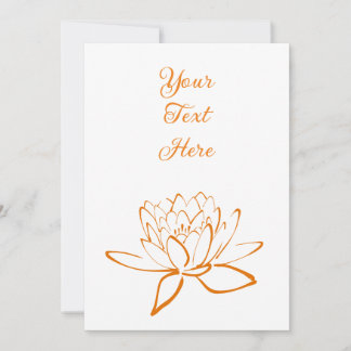 Invitation Élégant Lotus Flower Custom