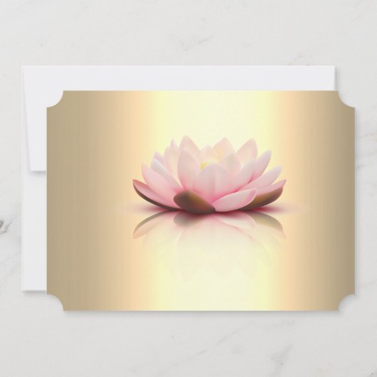 Invitation Élégant Lotus String Or Lights Retraite Party (Dos)